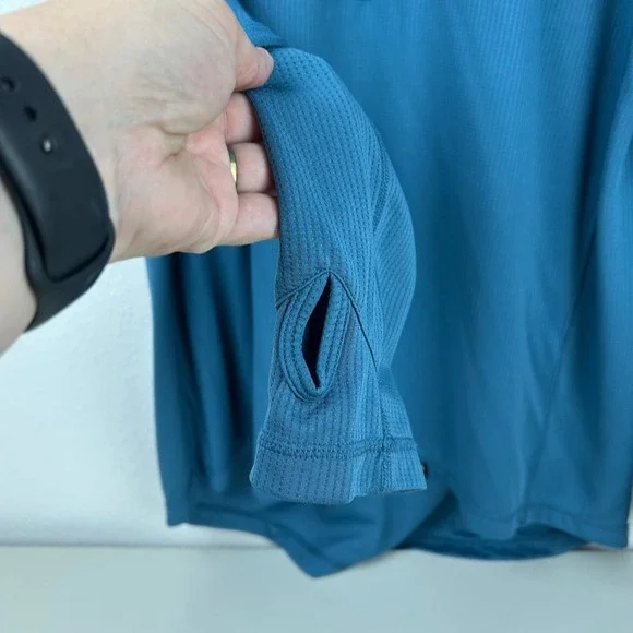 Kings Camo Mens 2XL Pullover Long Sleeve Quarter Zip Blue Active Shirt - Picture 4 of 7